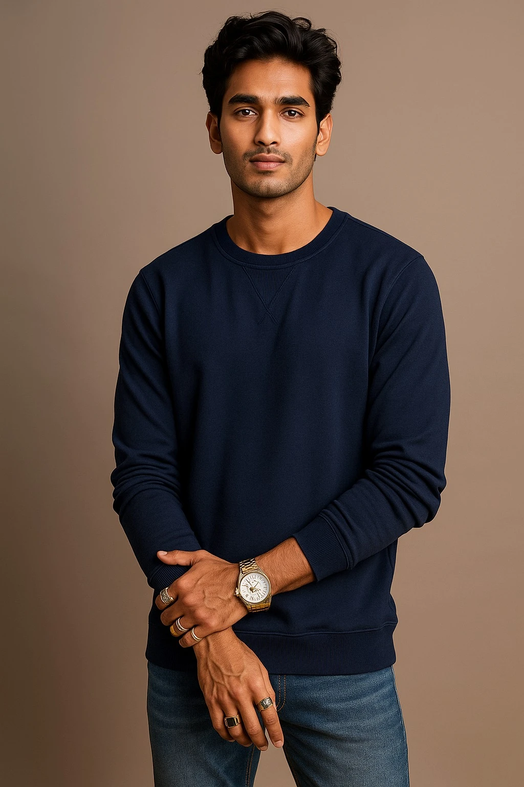 GRAPHIC PRINT SWEATSHIRT - NAVY BLUE