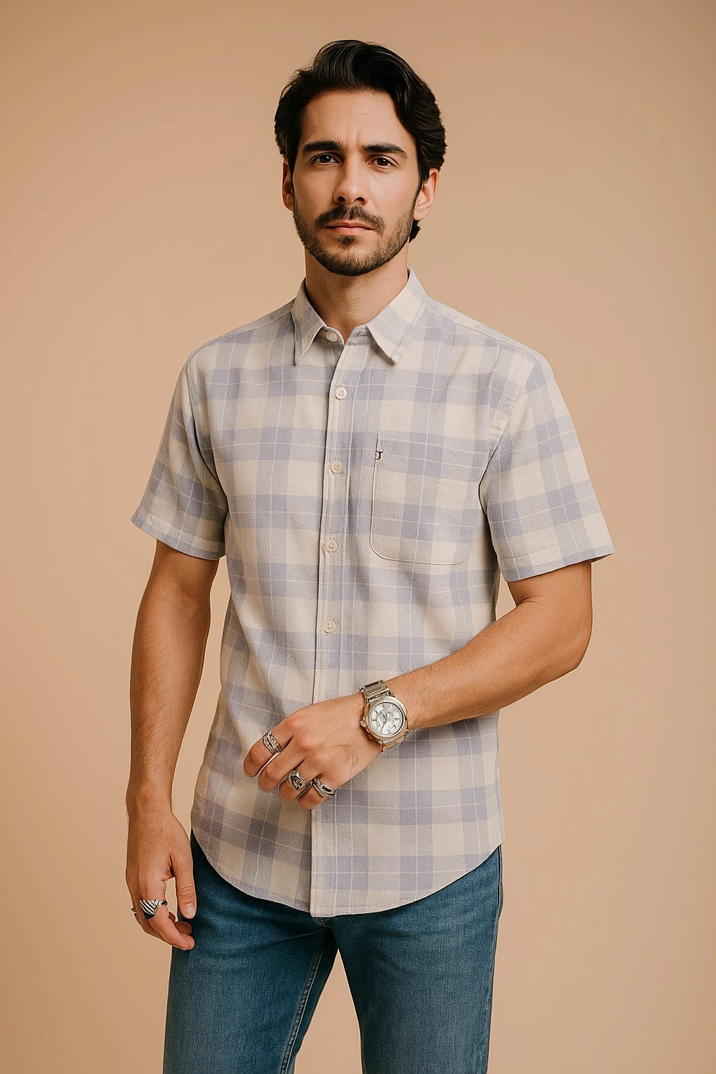 CLASSIC CHECK SHIRT BLUE - PURPLE