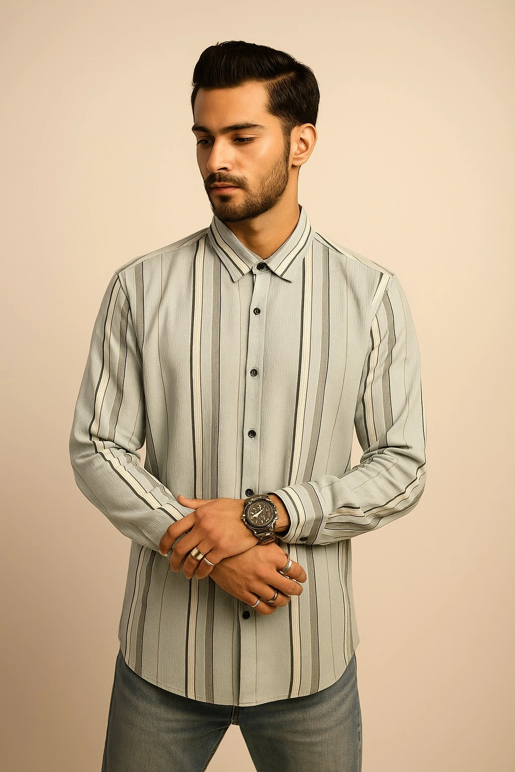 STRIPED REGULAR FIT SHIRT TOCK - FORTNUM MASON