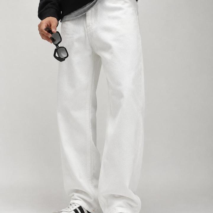 White Baggy Jeans - Relaxed