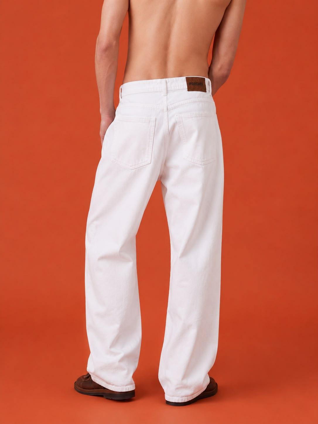 White Baggy Fit Jeans