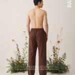 Linen Chocolate Brown Relaxed-Fit Trousers