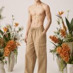Beige Relaxed-Fit Cargo Pants