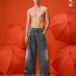 Charcoal Grey Baggy Wide-Leg Jeans
