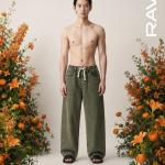 Olive Vintage Wash Baggy Fit Jeans