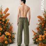 Olive Vintage Wash Baggy Fit Jeans