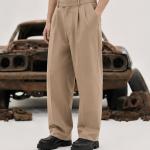 Camel Loose Fit Baggy Trousers