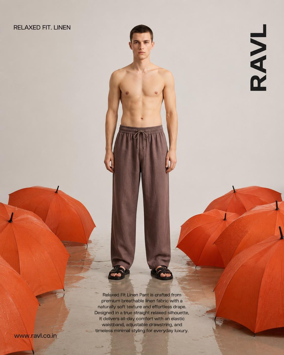 Relaxed Fit Linen Pant