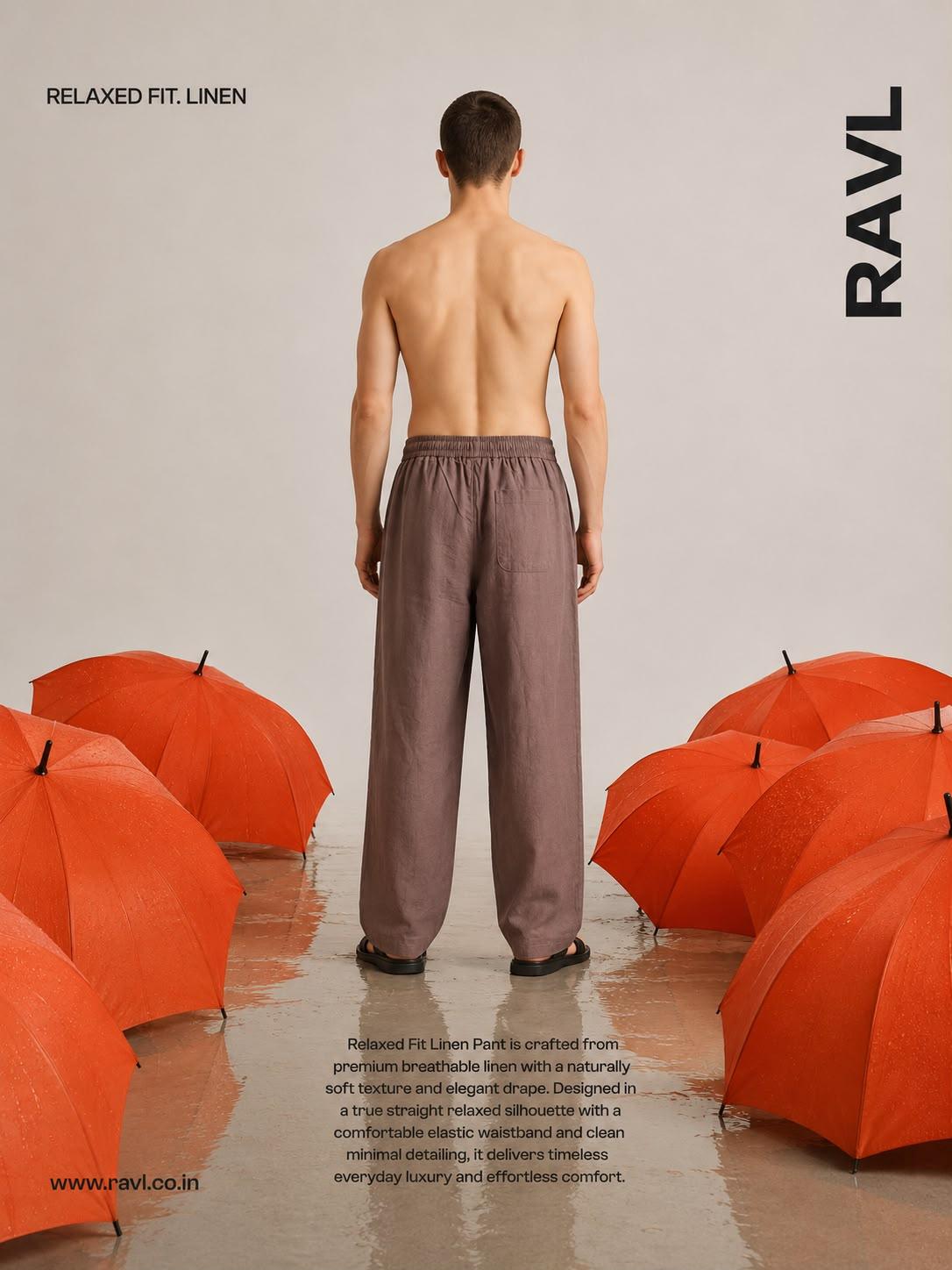 Relaxed Fit Linen Pant