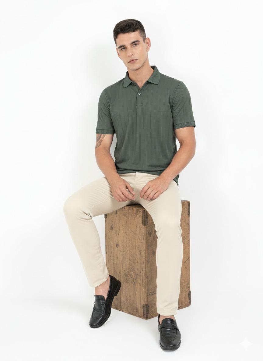 Premium Ribbed Polo T-Shirt