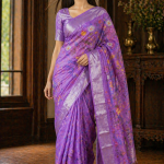 Lavender Linen Cotton Saree