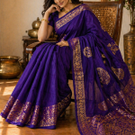 Royal Violet Silk Cotton Saree
