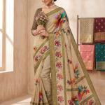 Golden Blossom Kota Cotton Saree