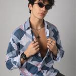 Abstract Geometric Print Shirt