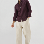 Deep Burgundy Solid Shirt - Button Down