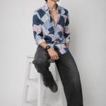 Abstract Geometric Print Shirt