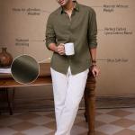 Olive Grove Oxford Stretch Shirt