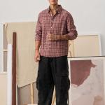 Relaxed Fit Maroon Checkered Casual Shirt