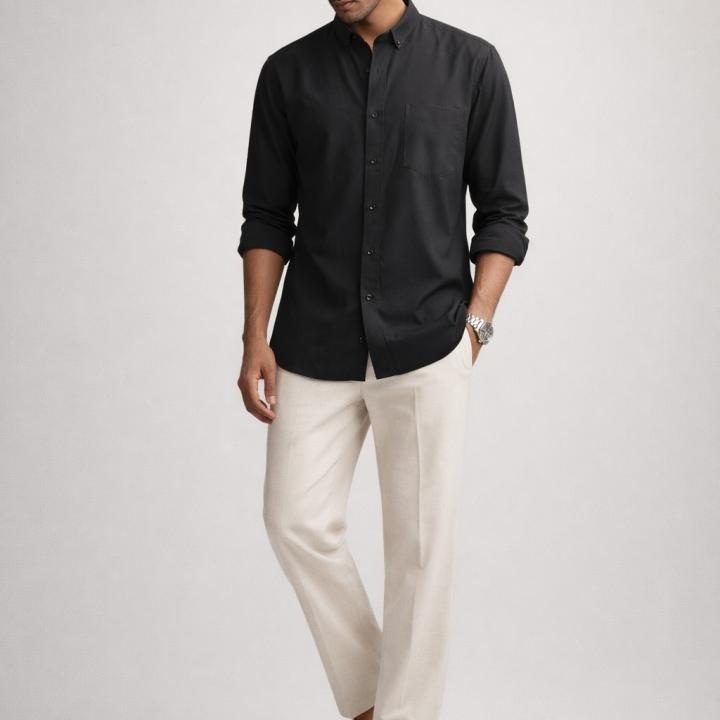 Premium Classic Black Shirt - Button Down