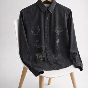 Men’s Premium Denim Shirt - Embroidery