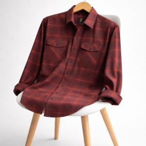 Dual Pocket Checked Shirt - Maroon