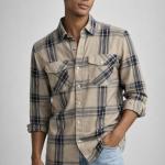 Dual Pocket Checked  Shirt