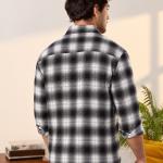 Relaxed Fit Black & White Check Casual Shirt